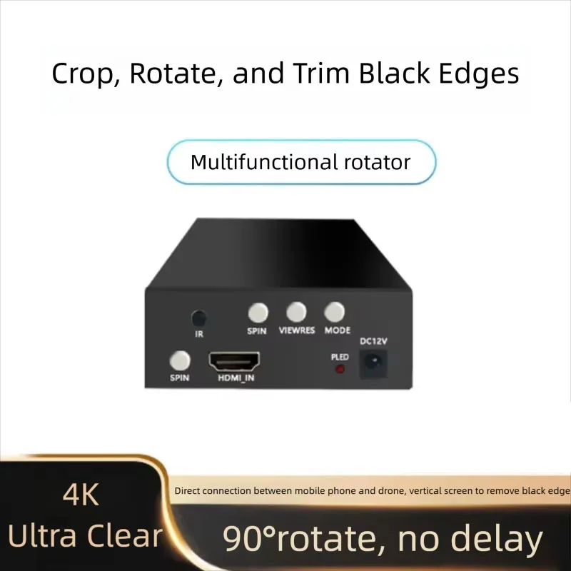 HDMI Image Rotator 90° 180° Video Rotation Processor IR Remote Button Control USB Firmware Upgrade for Vertical Portrait Scre