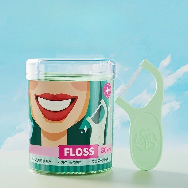 5Box Free Gift of Dental Floss Box, Mint Dental Floss Stick, Suitable for Cleaning Teeth Gaps During Home and Travel