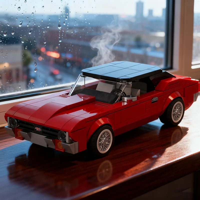 335 Uds. MOC Chevy Nova MOD City Champions Super coche modelo Juguetes de bloques de construcción construcción Idea de regalo de Navidad ladrillo educación
