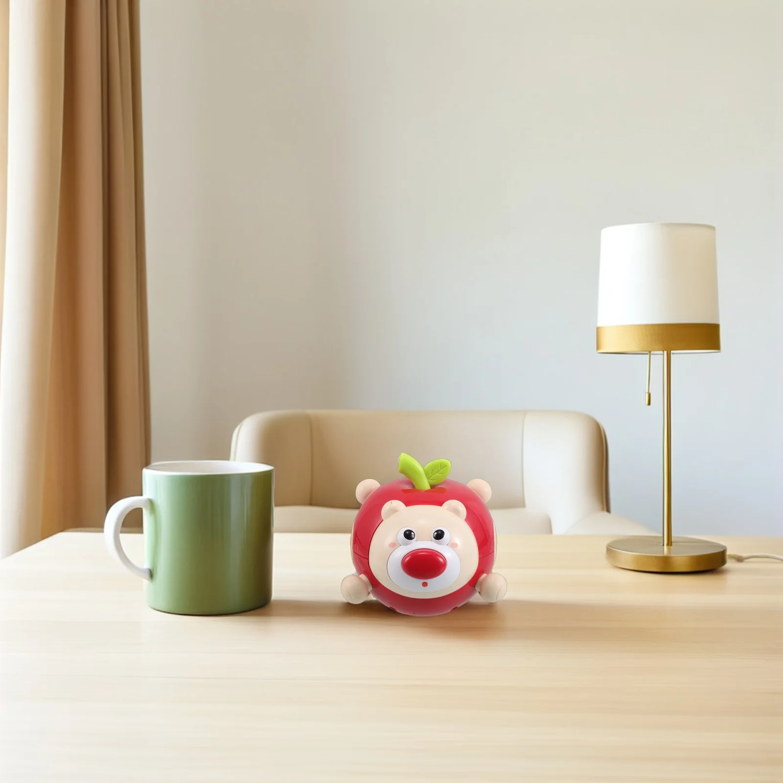 Bebé oscilante infantil sensorial dentición suave masticable forma de manzana diseño de vaso desarrollo de coordinación manual juego Montessori