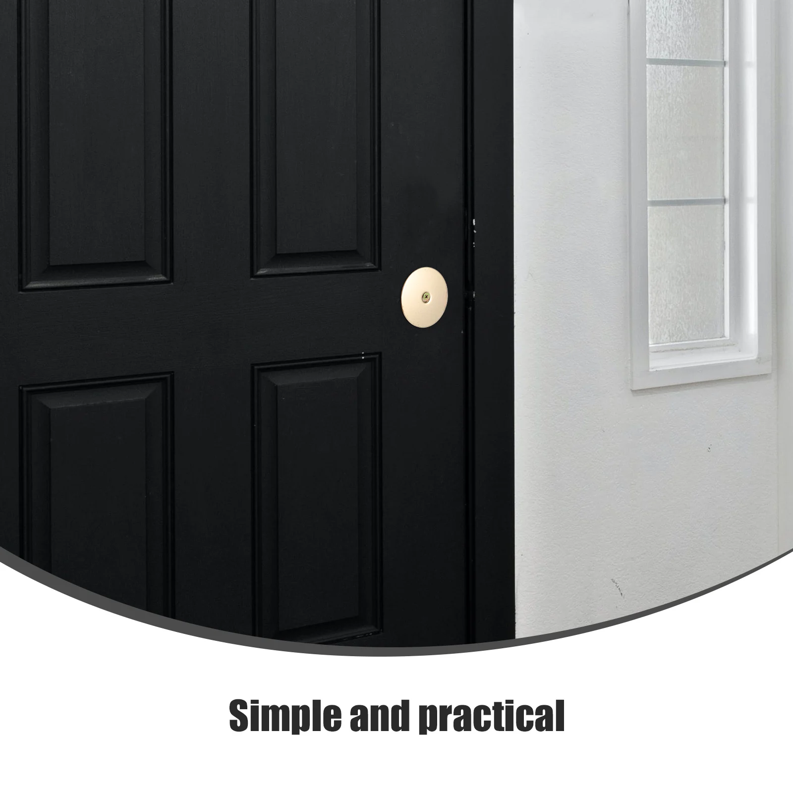 

Door Hole Cover Plate 2 5/8 Plated Deadbolt Cover For Exterior Interior Doors Durable Lock Protection Plate Door