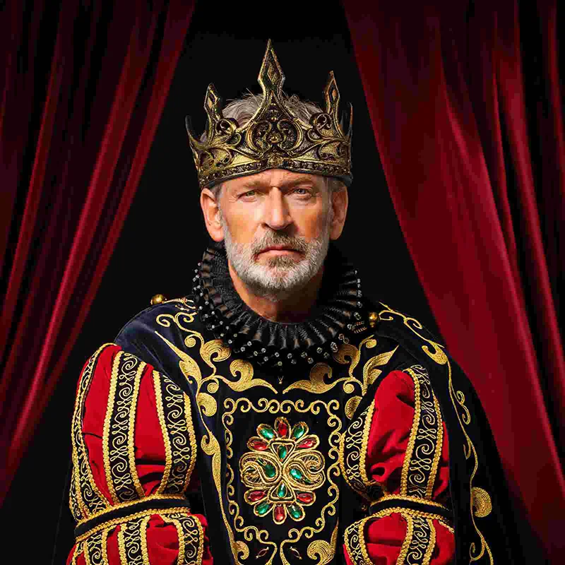 Retro King Crown Halloween Makeup Party Dance Dress up Accessories Props Cosplay Performance Props Soft Children's Toys