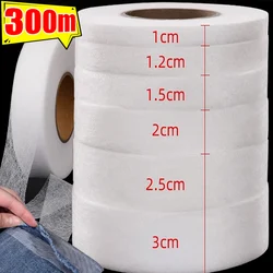 300/60M Self-Adhesive Pants Hem Tape Edge Shorten Paste Tape Iron on Pant DIY Clothes Length Shorten Home Sewing Accessories