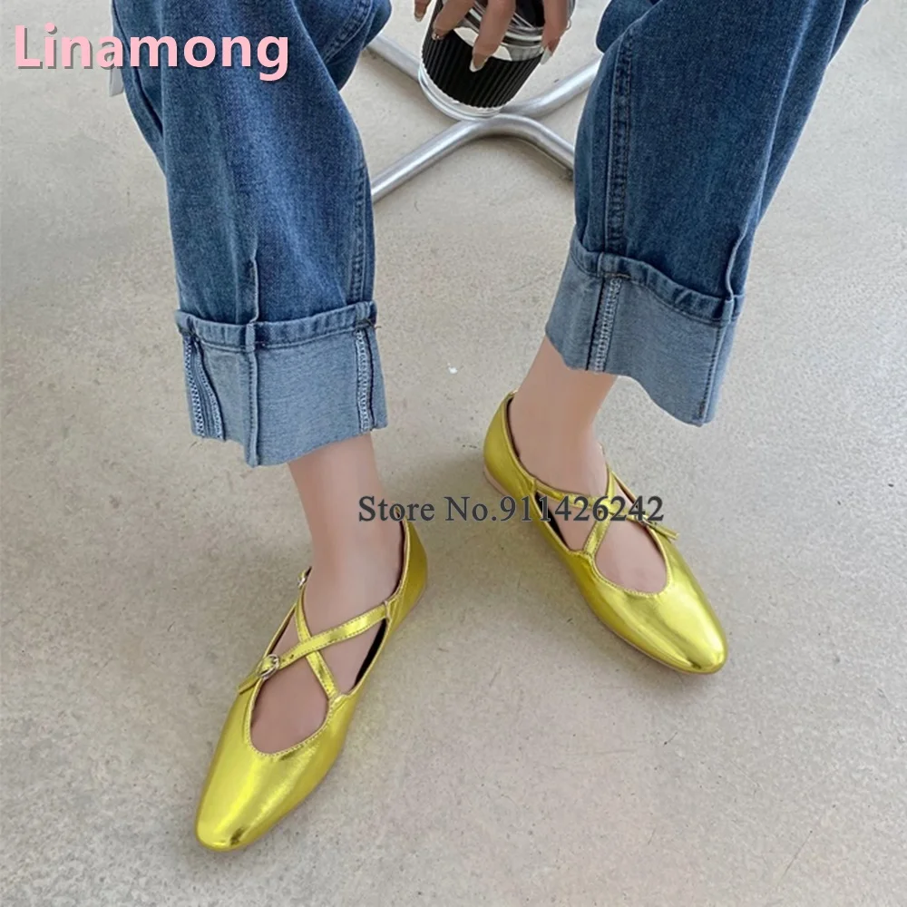 

Round Toe Flat Shoes Pumps For Female Women 2024 New Arrivals Solid Shallow Casual Dancing Comfortable Elegant Outside Footwear