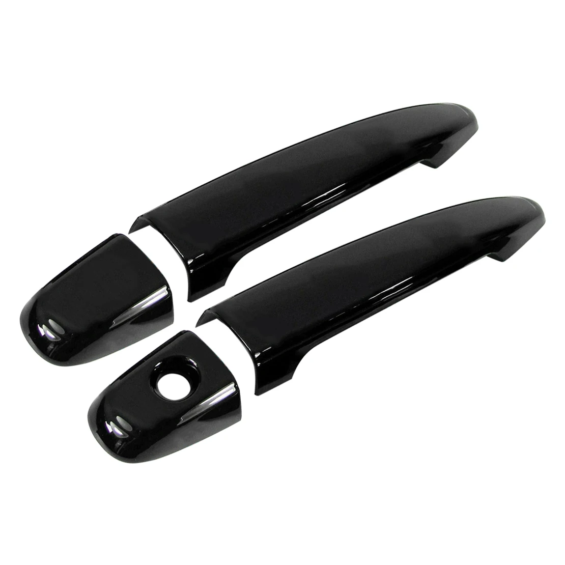 1 Set Außentürgriff-Abdeckung Zierkappe Schlüsselloch Hochglanz Schwarz ABS Passend für Lexus SC430 2002 2003 2004 2005 2006 2007 2008-2010