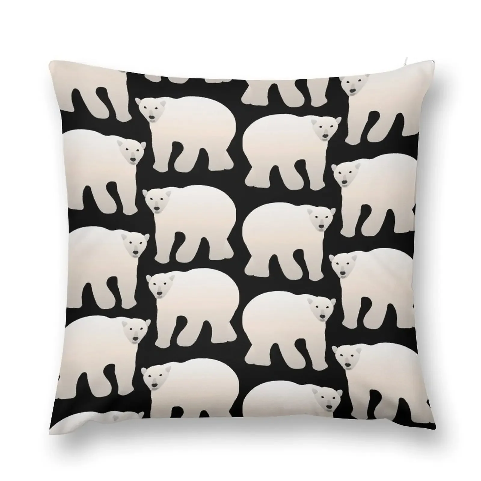 

Adorable Polar Bear Pattern (black) Throw Pillow Sofas Covers Pillow Decor Cushion Cover pillow cover luxury