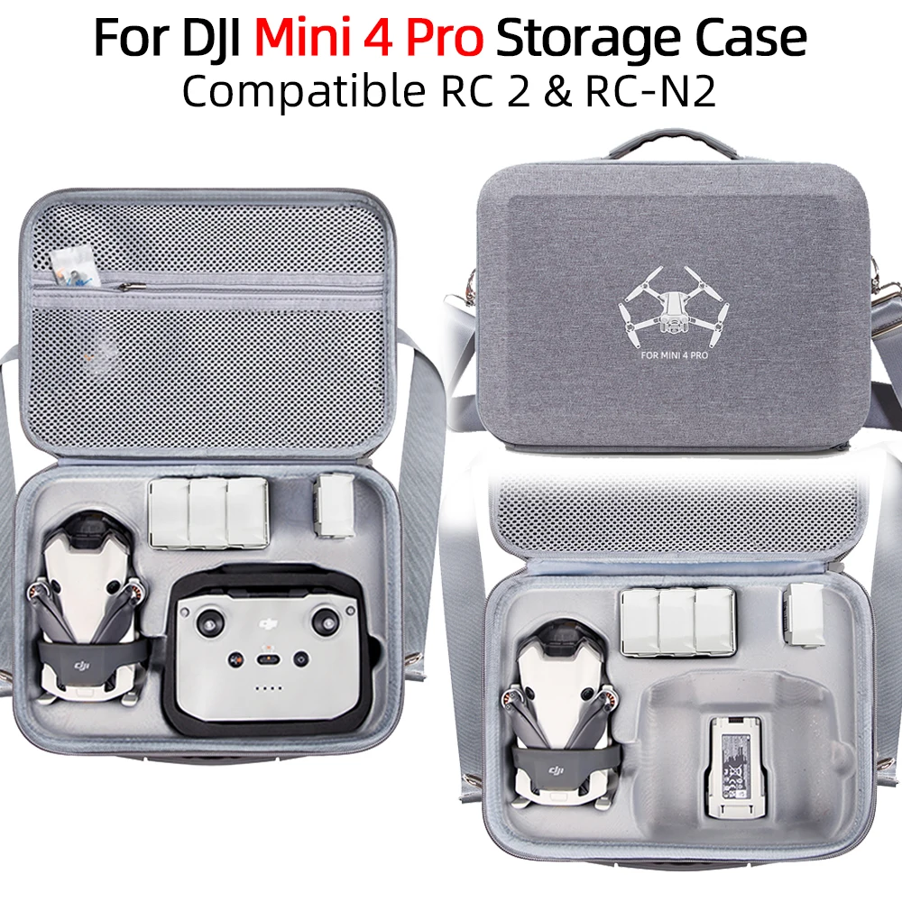 For DJI Mini 4 Pro Portable Storage Bag Carrying Case Travel Shoulder Bag Drone Accessories Scratch-Resistant Handbag