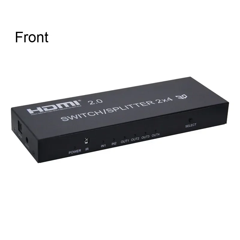 HDMI 2.0 4k 60hz 1x2 1x4 2x4 HDMI Switch Splitter 3D Video Converter for PS3 PS4 Computer Laptop PC To 2 3 4 Multiple TV Monitor