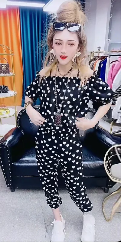 Letnie spodnie damskie z wysokim stanem, cienkie, szyfonowe, w kwiaty, eleganckie, jednoczęściowe, na lato 2023.