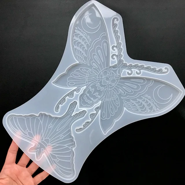 Duża ćma i motyl silikonowe formy duże filigranowe owady Coaster formy duże owady formy sztuka z żywicy dostarcza dekoracje dla domu DIY