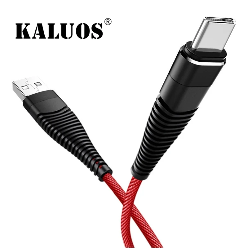 KALUOS 1m 2m 3m Type-C USB Charger Cable for Samsung S22 S23 Xiaomi Huawei Redmi K50 K60 Honor 70 80 OPPO Reno 7 8 9 iQOO 10 11