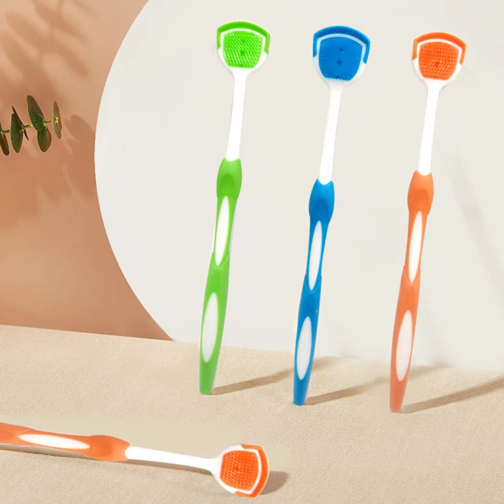 Fresh Breath High Quality Silicone Oral Hygiene Tool Food Grade Tongue Scraper Mouth Brush Tongue Brush Tongue Scraper Cleaner