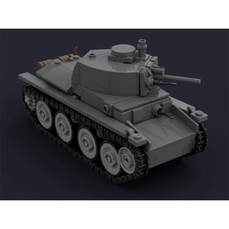 MOC Military Building Block LT-38 Light Tank Model Small Particles Assembled Toy Children's Brain Exercise Gift