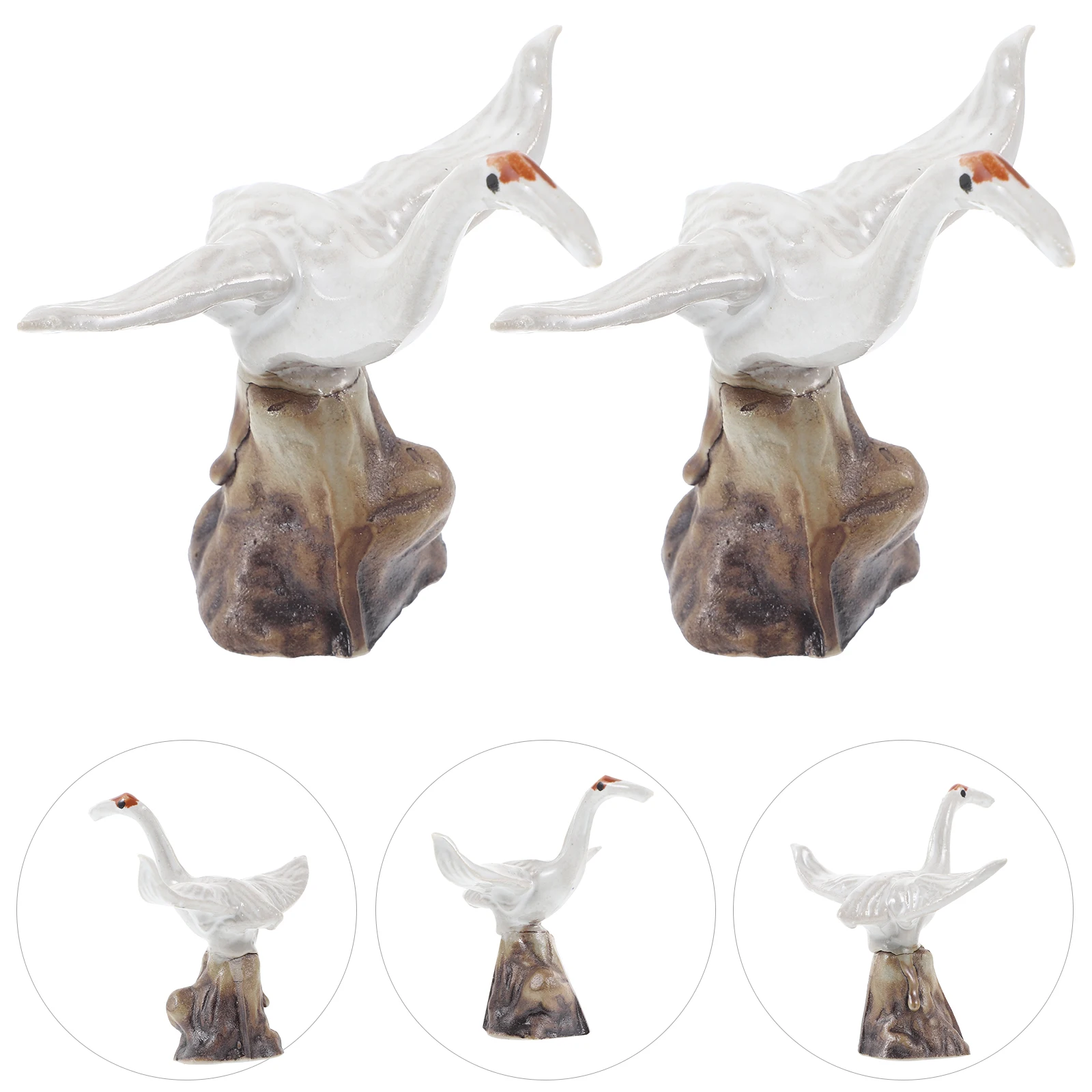 

2pcs Bonsai Ceramic Decor For Fish Tank Landscaping Decor Aquarium Mountain Rockery Fish Tank Accessories