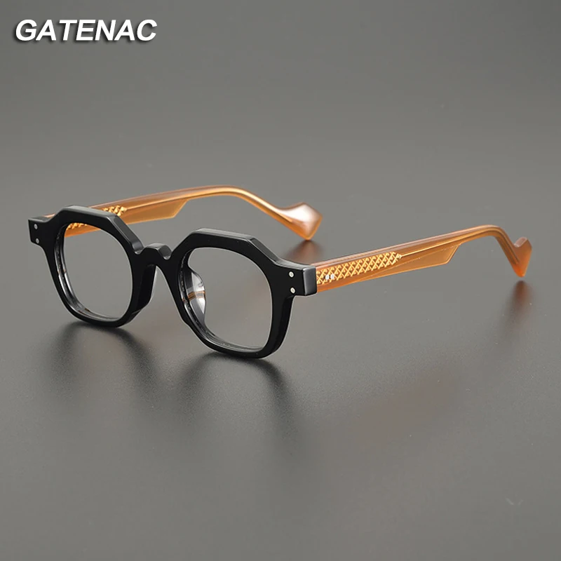 Vintage Acetate Glasses Frame Men Retro Prescription Myopia Eyeglasses Frame Women Handmade Japan Luxury Brand Designer Eyewear