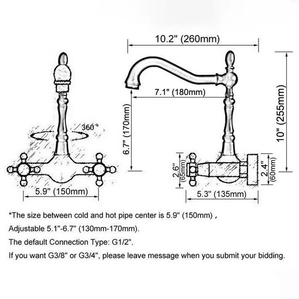 Wash Basin Faucet Chrome Brass Dual Handle Kitchen Bathroom Sink Taps Swivel Spout Hot And Cold Water Tap 2sf767