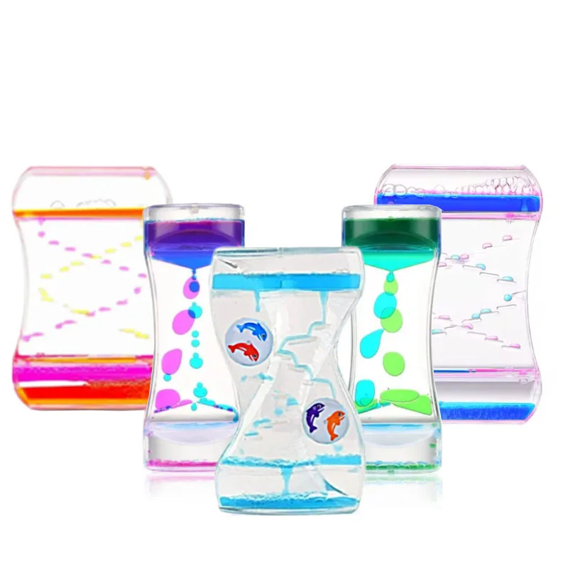 New Creative Liquid Sports Oil Drop Hourglass Stress Relieving Children's toy Products Home Desktop Decoration Accessories Gift