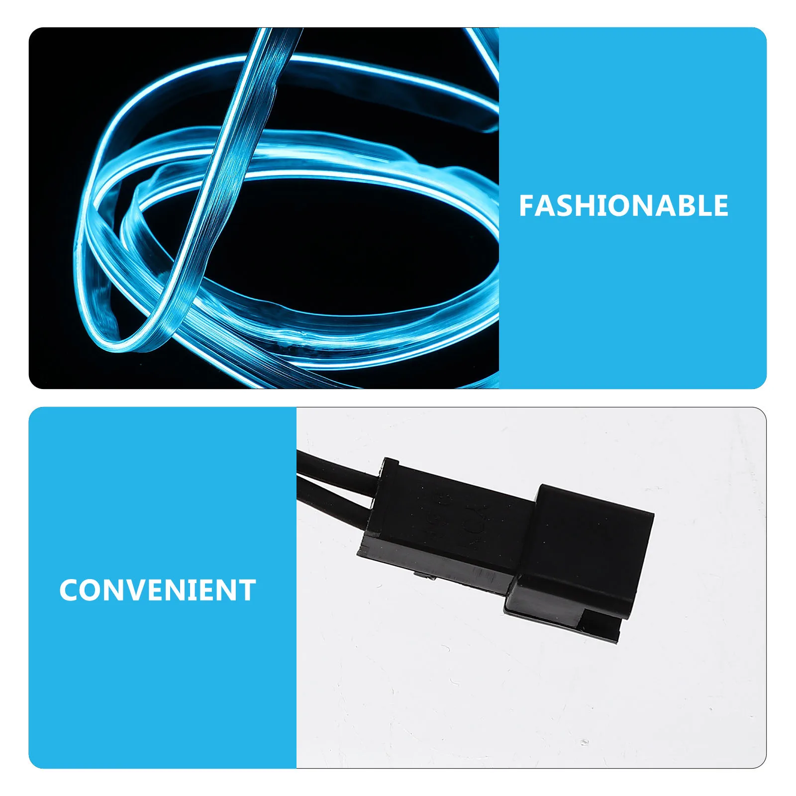 

LED Neon Lights Glow in Dark Rope for Car Decor Home Party Supplies Flexible Waterproof EL Wire Interior Ambient Light