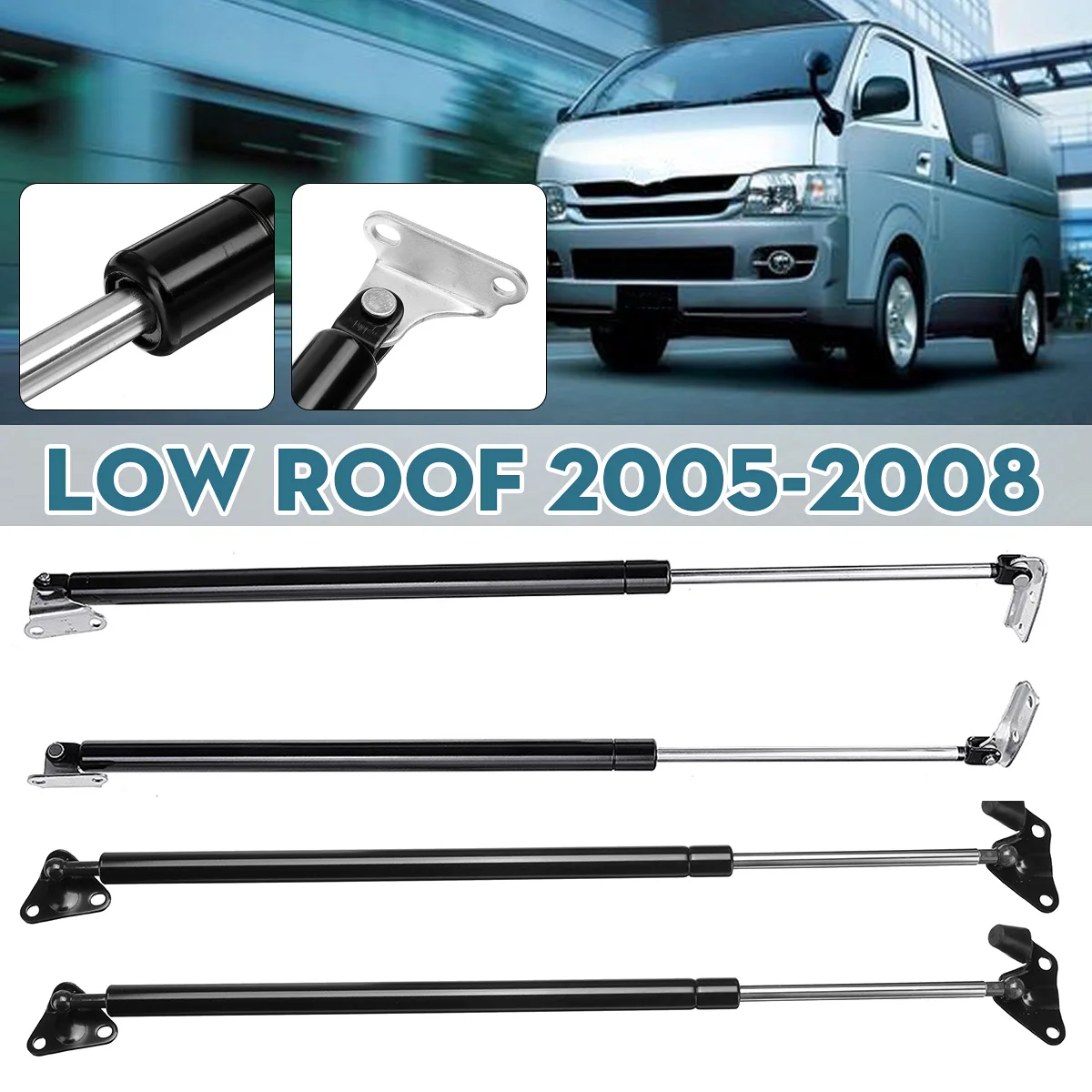 2pcs Car Tailgate Boot Lift Support Gas Struts Bars Gas Spring For Toyota Hiace Van Standard Roof Models 1989-2004