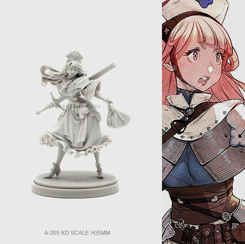 

38mm Holy Guardian Knight Resin Model Figure Gk Micro Miniature 3d Printed White Model Toy Unassembled And Unpainted Kit