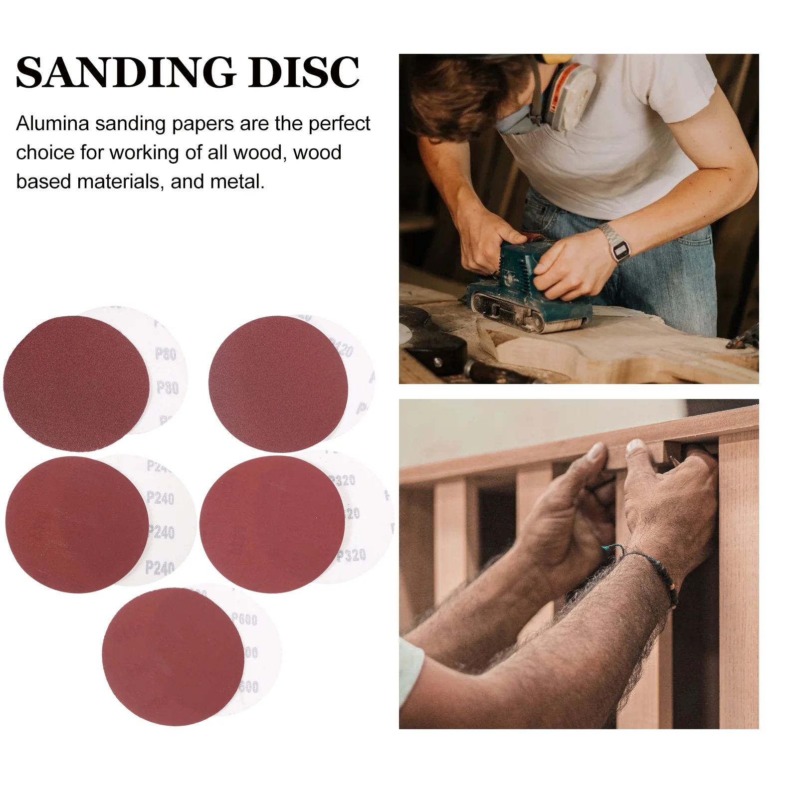50 قطعة أقراص الصنفرة زاوية طاحونة هوك وحلقة 80 120 240 320 600 حصى للخشب المعادن تلميع ارتداء مقاومة مادة الألومينا #6
