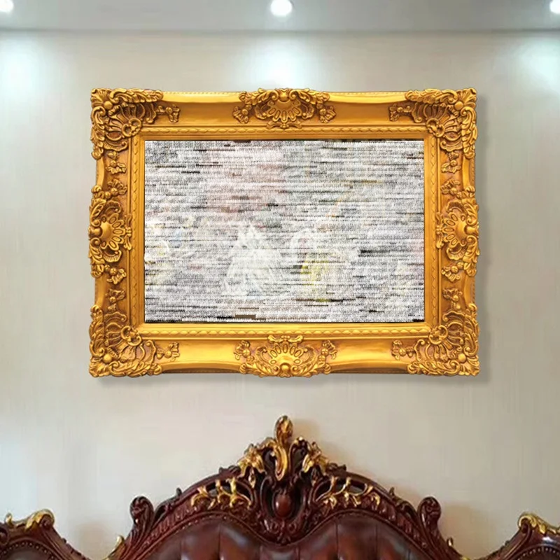 European Style Living Room Decoration Picture Frame, Oil Painting Frame Wall Hanging Porch Art Wedding Photo Resin Frame image 5