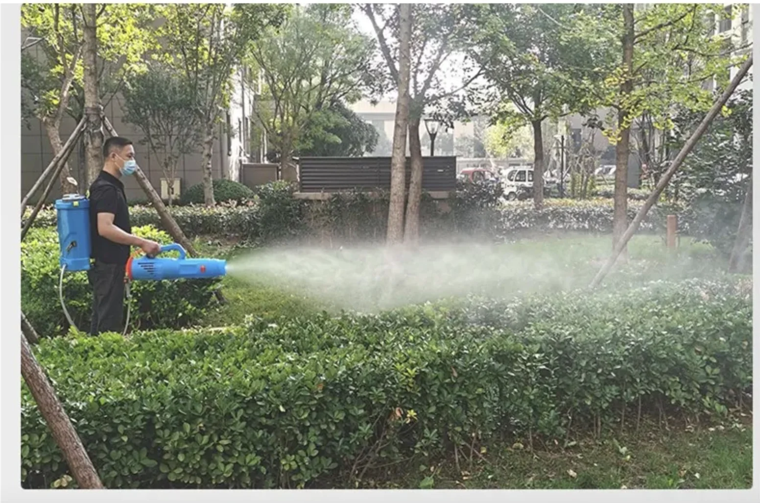 Agricultural Lithium Battery Blower / Electric Garden Tools Fine Mist Spray Air Fand Insinfect Epidemic Prevention
