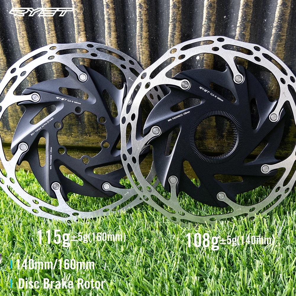 

RYET Bike Brake Rotor Ultra-light 108g/115g/132g 140/160mm 6-Bolts&Center-Lock MTB Rotors Road Bicycle Disc Brake Rotor Parts