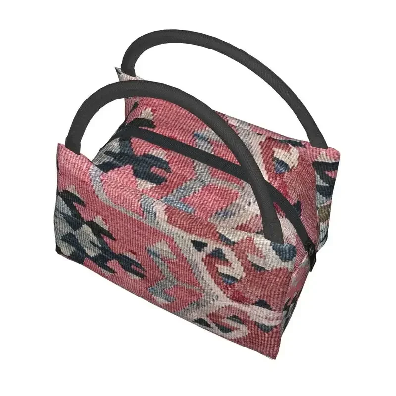 Sac à lunch en textile tissé personnalisé pour hommes et femmes, rétro Boho Kilim, tapis persan, glacière chaude, boîtes à lunch isolées pour le bureau et les voyages