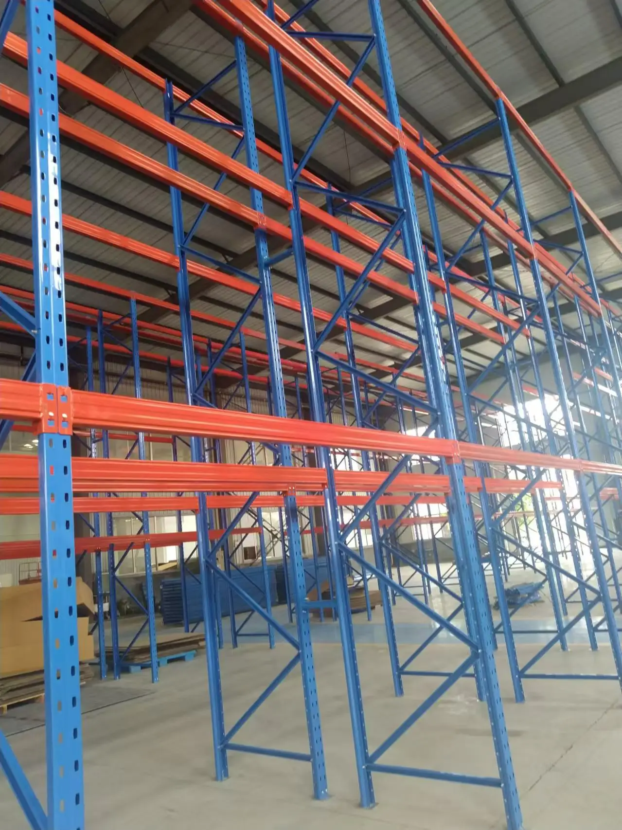 Heavy Duty Storage Rack, 3-Layer Cold-roll Steel Shelf, Industrial Warehouse Shelving, Beam Type High Metal Rack System