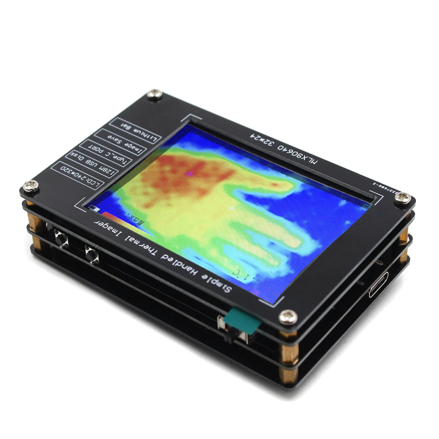 MLX90640 Infrared Thermal Imager 2.8-inch LCD Industrial Thermal Imager Temperature Detection Handheld Thermal camera