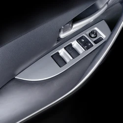 ABS Car Door Armrest Panel Window Switch Lift Buttons Cover Trim Sticker For Toyota Corolla E210 2019-2021 2022 2023 2024 Hybrid