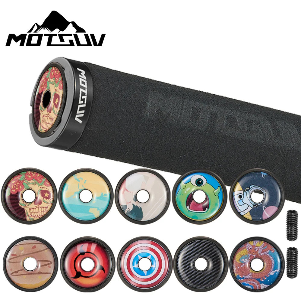 New 8 pattern are available Cycling Handlebar Cap Bicycle Grips Aluminum Alloy Bike Handle Bar End Plugs Bicycle Parts