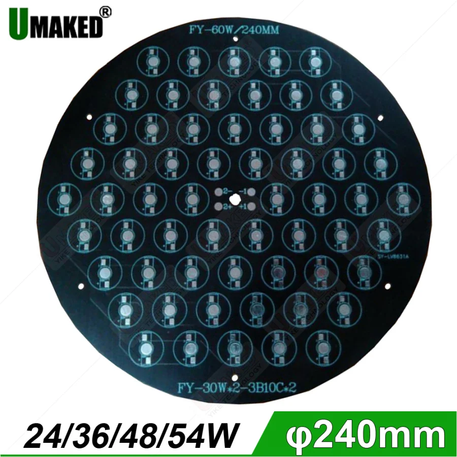

10pcs 240mm led aluminum plate board for high power 1/3W beads 24W30W36W50W60W LED pcb board for floodlight lawn lamp etc