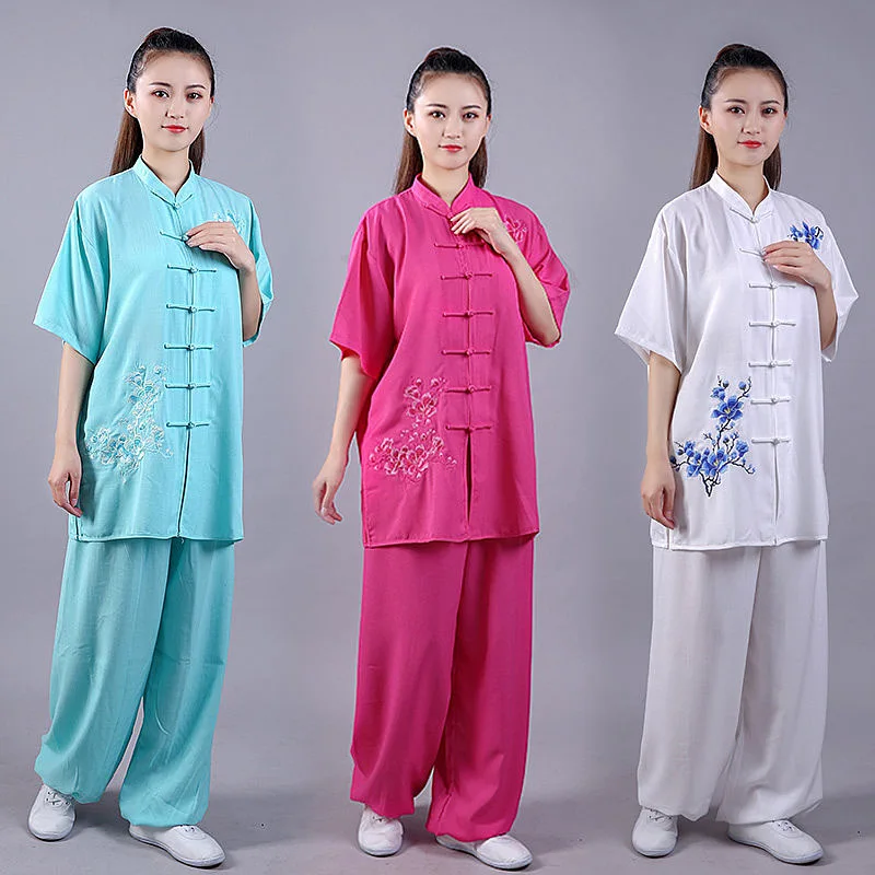 Unisex Summer Short Sleeve Cotton Linen Tai Chi Suit - Breathable Lightweight Flowy Martial Arts Practice Set