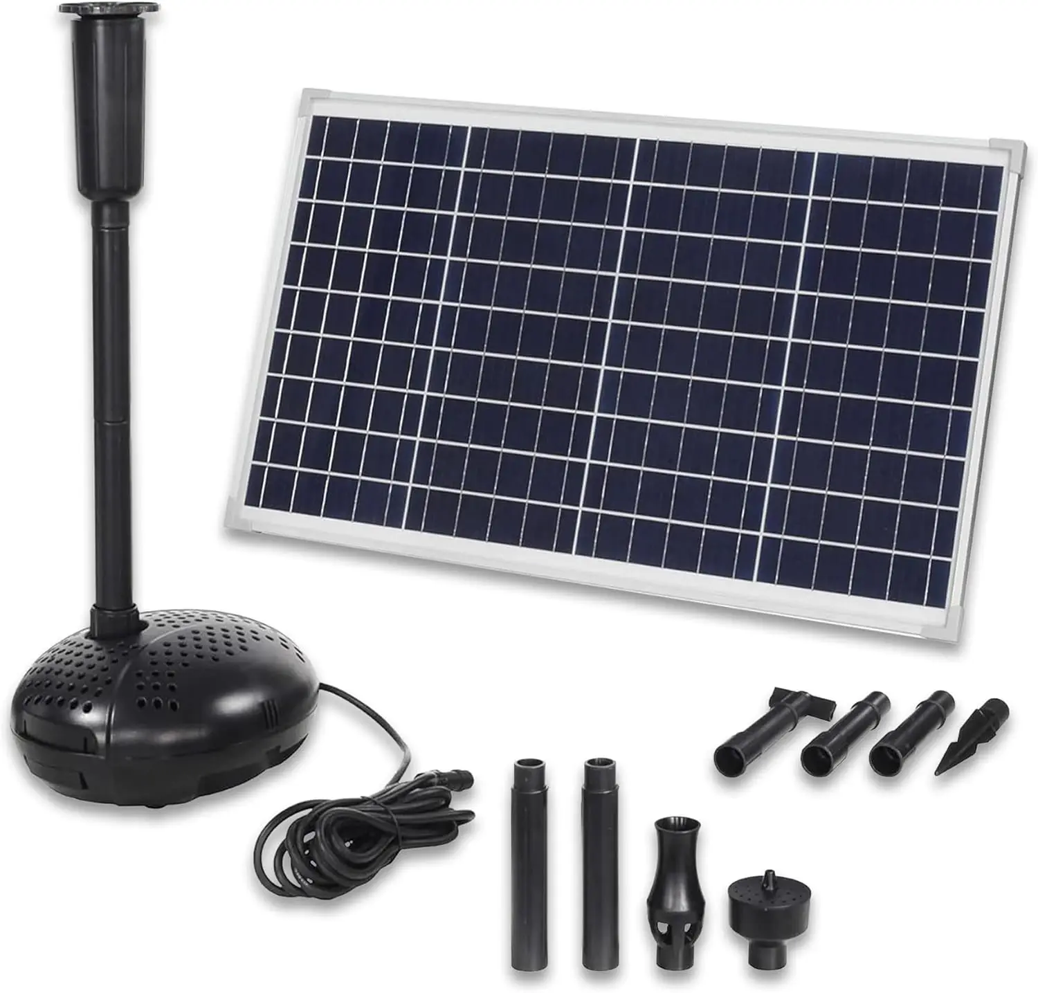 

Solar Water Pump Kit, Sun-Powered Submersible Water Fountain Outdoor Feature, 655+ GPH with 35-Watt Solar Panel(18V)