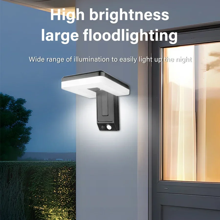 في الهواء الطلق الشمسية الجدار الخفيفة LED 3 طرق الإضاءة تصميم قابل للطي مقاوم للماء محس حركة مصباح الشارع حديقة مسار ساحة الإضاءة