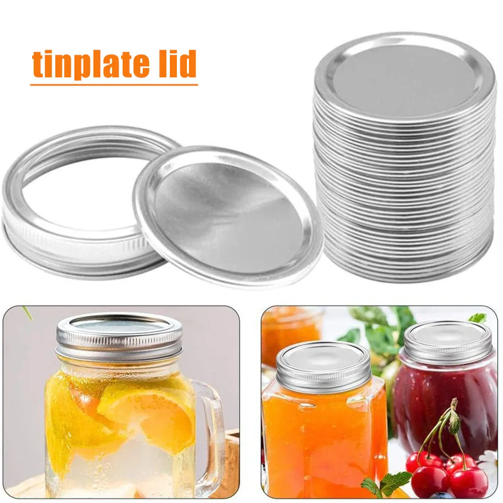 

Canning Lids for Mason Jar Split Design Leak Proof Mason Jars Lids Wide Mouth Pipes for Jar