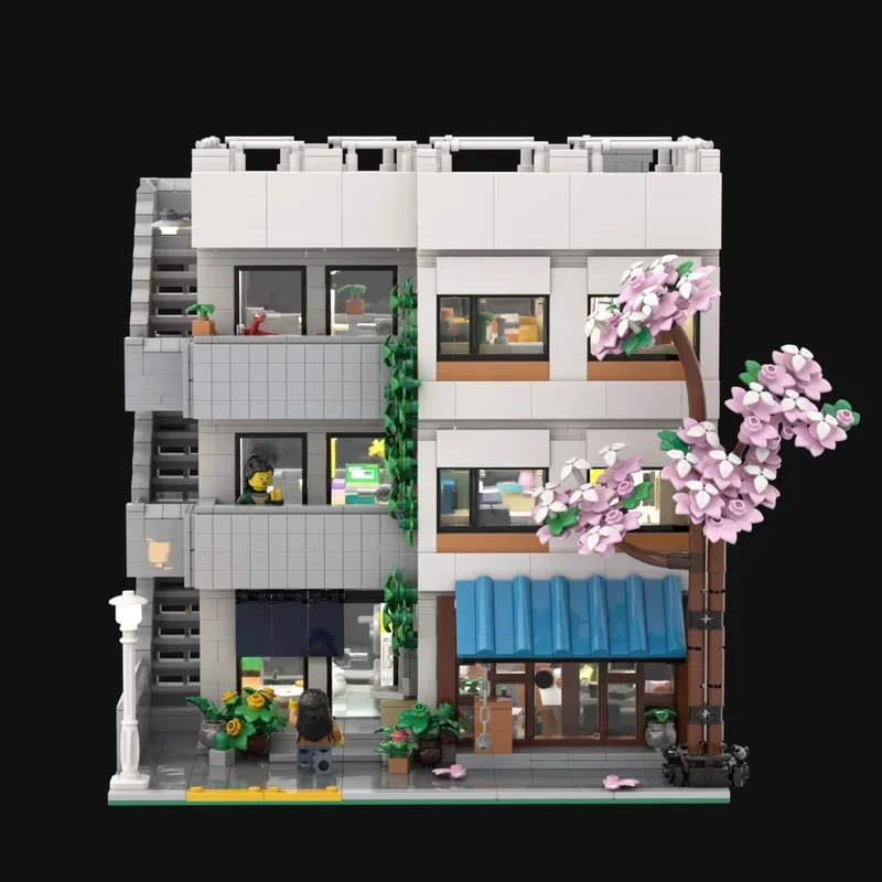 MOC Building Block Model Japanese Street View Modular II Collection Center Bricks Model Toys