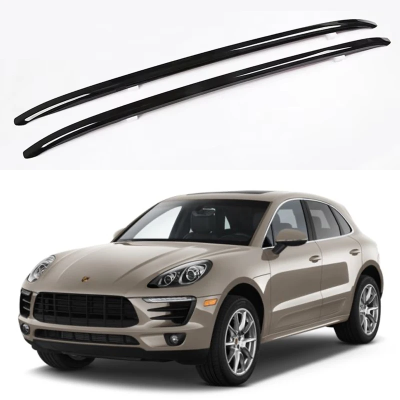 

Aluminum Alloy Roof Rack For Porsche Macan Turbo S GTS 2014-2018 Rails Bar Luggage Carrier Bars top Cross bar Rack Rail Boxes