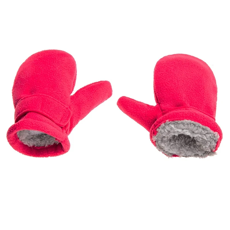 Peuter Baby Kinderen Winter Wanten Gemakkelijk-Op Baby Jongens Meisjes Warme Dikke Fleece Vingerloze Handschoenen Voor Kinderen Outdoor Hand warmers