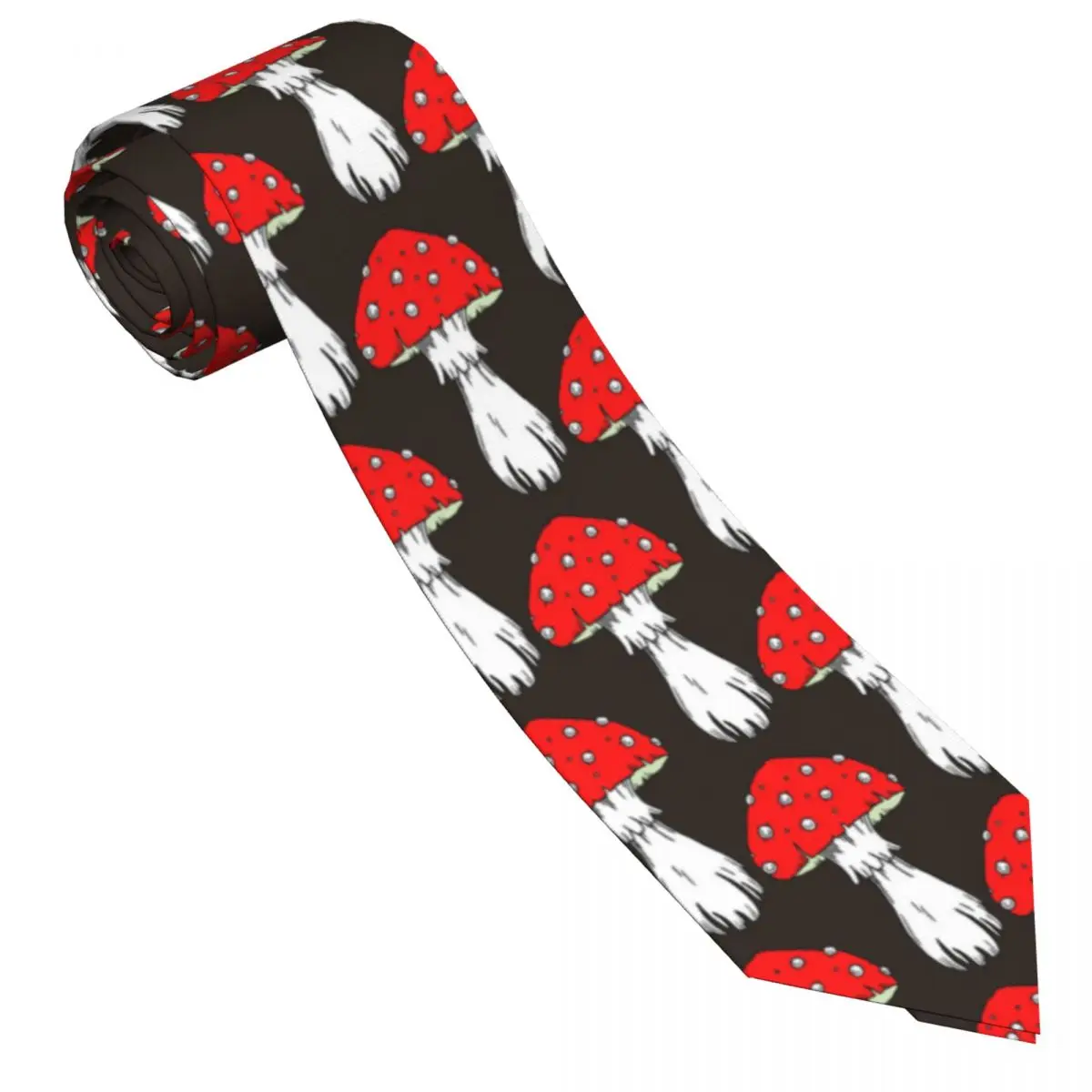 Classic Tie Men Neckties for Wedding Party Business Adult Neck Tie Casual Mushrooms Pattern Tie