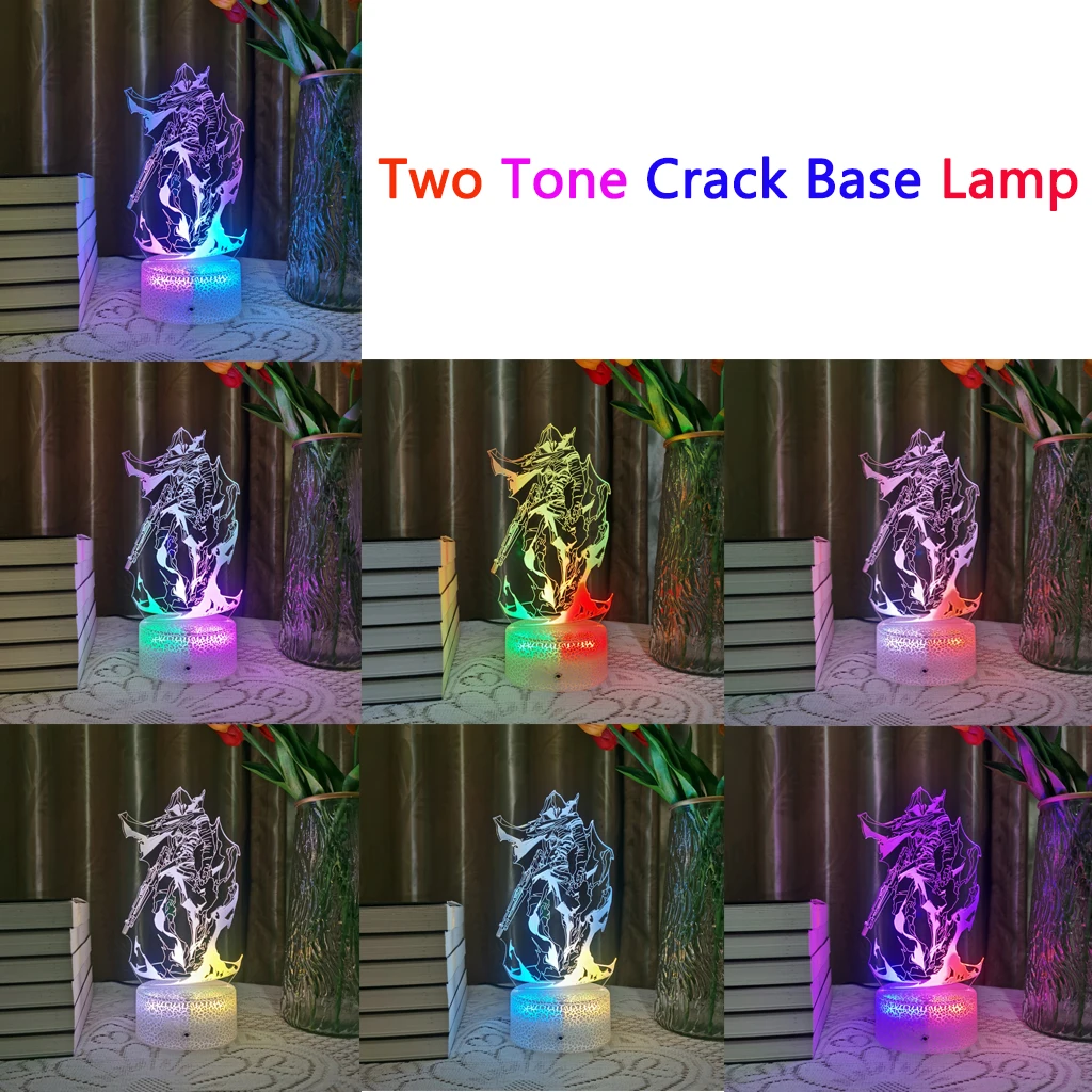 New Game VALORANT 3D Led Night Light For Kid Anime Home Bedroom Sunset Lamp Christmas Children Illusion Decor Gift Omen Killjoy