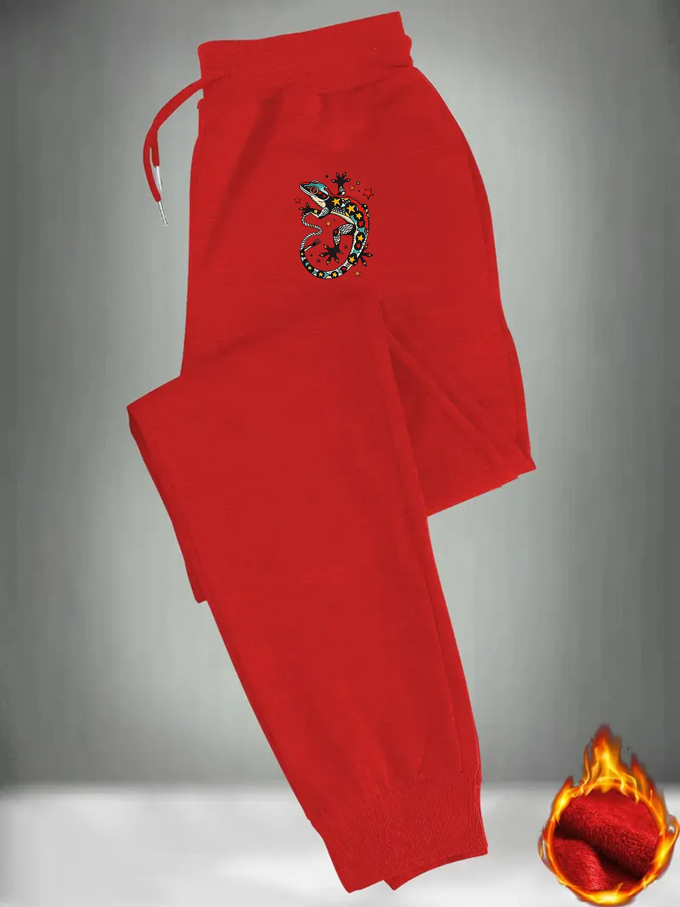 Boho‑styled Ethnic Lizard Vivid Star Graphic Print Relaxed Sweatpants Men Hip Hop Sports Casual Jogger Pants Modern Cut