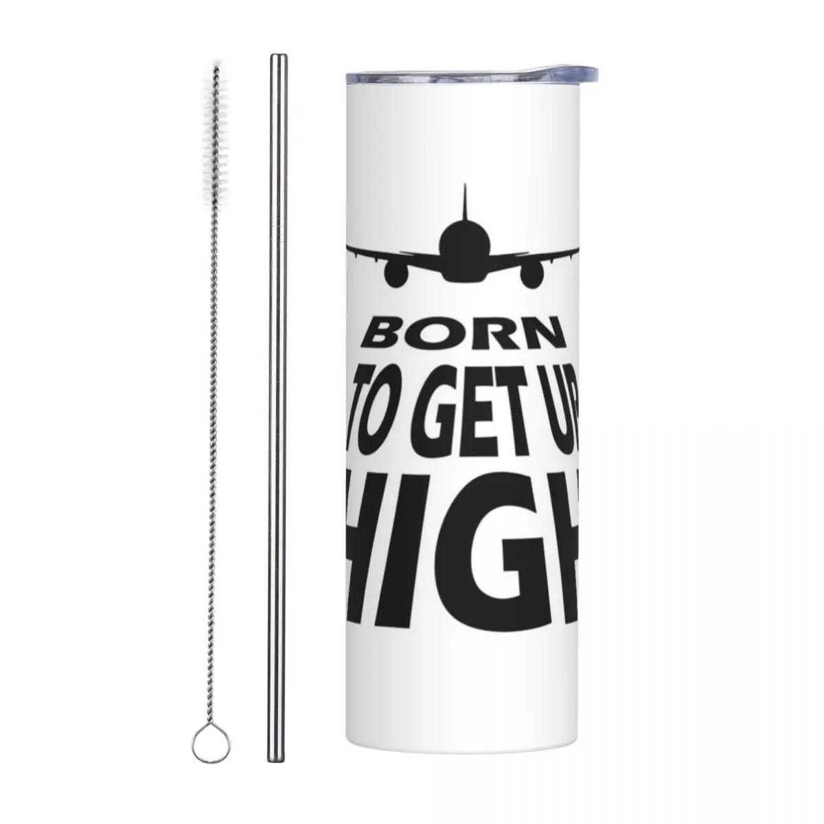 Pilot Flight Attendant Stainless Steel Tumbler Vacuum Insulated Mug Thermal Cold Bottle Straws With Lid 20oz