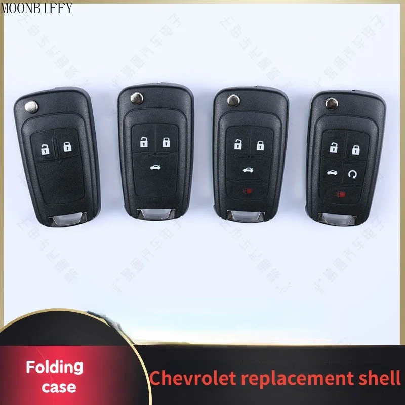 Coque de clé de voiture à distance pliante modifiée, adaptée pour Chevrolet Cruze, Epica, Lova, Camaro, Opel, SachInsignia, Astra Mokka, Buick