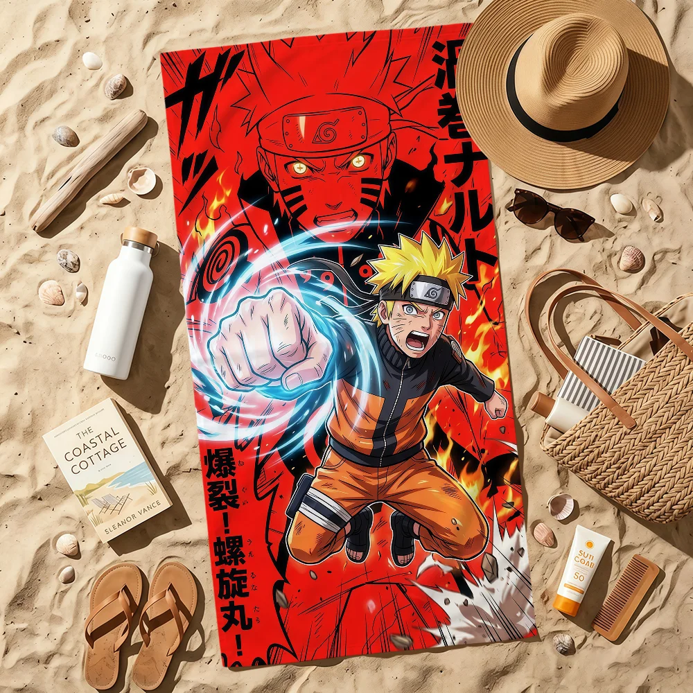 Fanart Anime Cool N-Naruto Powerhouse Towel Pool Soft Beach Towels Trip Swim Bath Towel Gym Spa Home Room Decor Holiday Gift