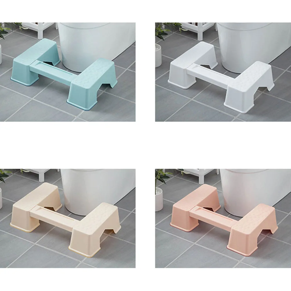 

1pc Toilet Stool Anti Plastic Household Footstool Detachable Squatting Stool for Toilet Washroom (White)