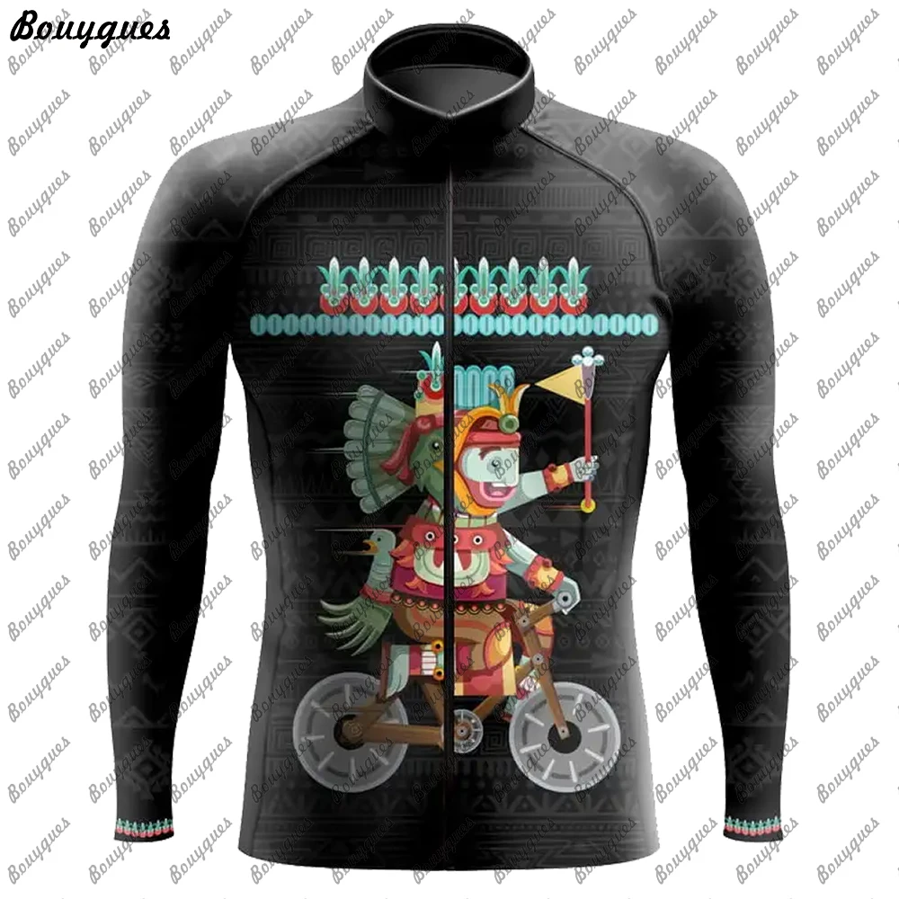 2023 Mexico Team Pro Cycling Jersey Set Long Sleeve Mountain Bike Cycling Clothing Breathable MTB Bicycle Clothes Wear for Mans