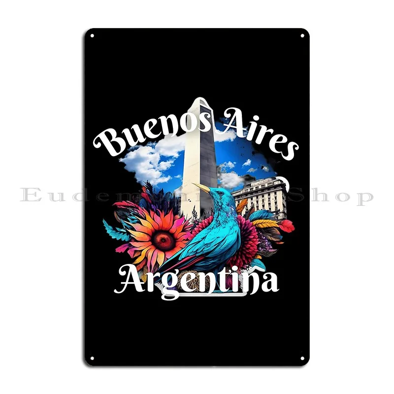 Buenos Aires Argentina Obelisc Metal Plaque Poster Print Vintage Rusty Mural Customize Tin Sign Poster